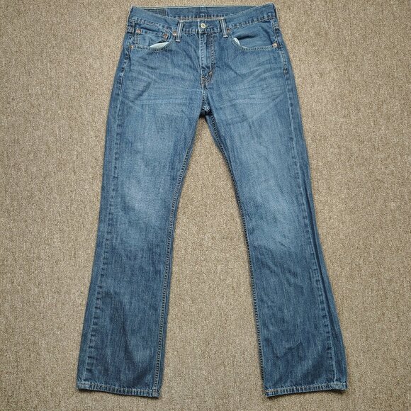 LEVI'S 527 Jeans Men's 34x34 Blue Slim Bootcut 100% Cotton Denim Classic - Picture 1 of 7